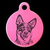 Australian Cattle Dog Engraved 31mm Large Round Pet Dog ID Tag